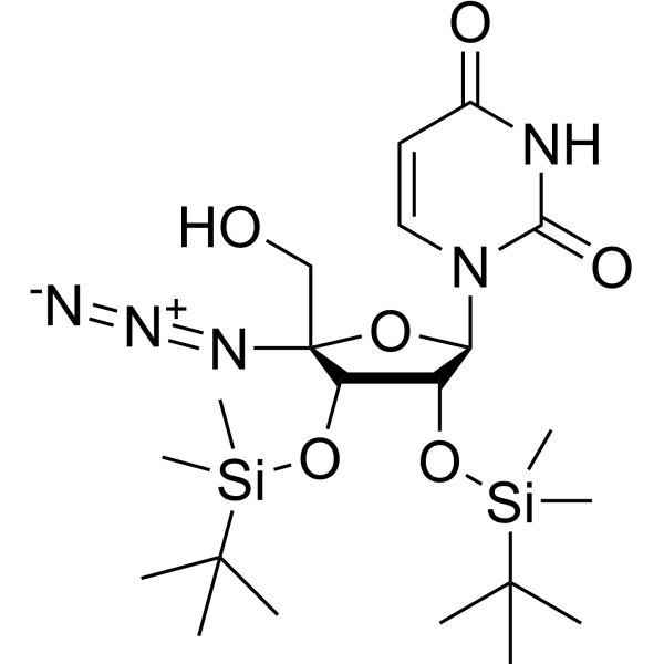 4’-alpha-C-Azido-2’,3’-bis(O-t-butyldimethylsilyl)uridine Chemical Structure