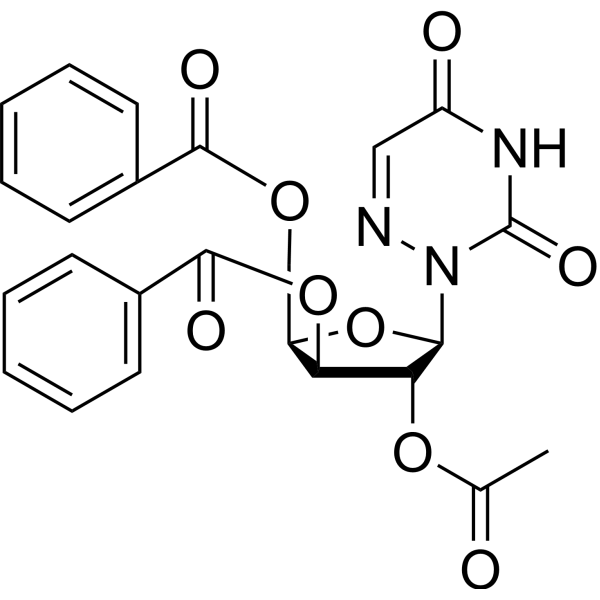 2’-O-Acetyl-3’,5’-bis-O-benzoyl-6-aza-xylo uridine Chemical Structure