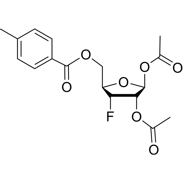 β-D-Ribofuranose, 3-deoxy-3-fluoro-, 1,2-diacetate 5-4-methylbenzoate Chemical Structure