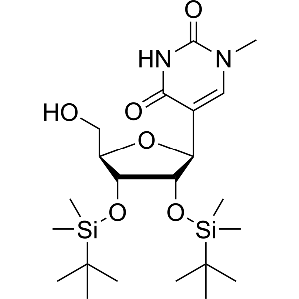 2’,3’-Bis-O-(t-butyldimethylsilyl)-N1-methylpseudouridine Chemical Structure