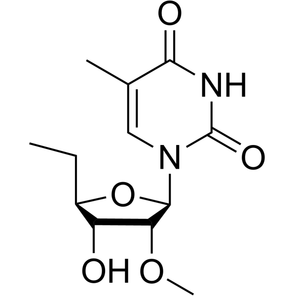 5’-Deoxy-5’-iodo-2’-O-methyl-5-methyluridine Chemical Structure