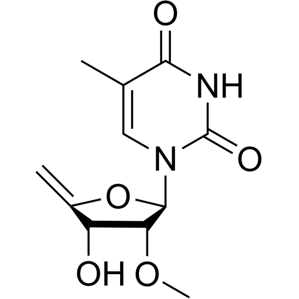 4’,5’-Didehydro-2’-O-methyl-5-methyluridine Chemical Structure