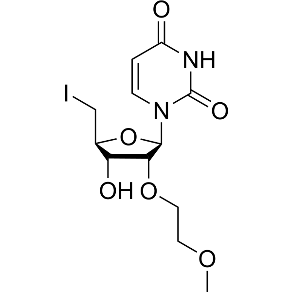 5’-Deoxy-5’-iodo-2’-O-(2-methoxyethyl)uridine Chemical Structure