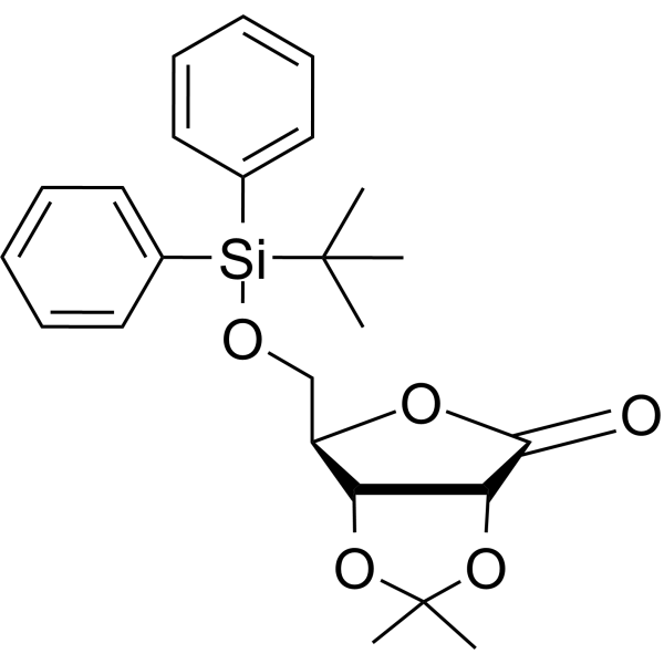 5-O-(tert-Butyldiphenylsilyl)-2,3-isopropylidene-D-ribonolactone Chemical Structure