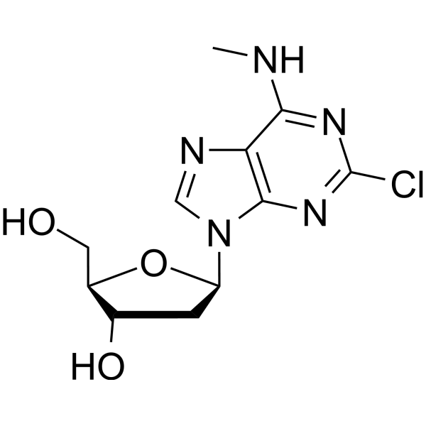 2-Chloro-N6-methyl-2’-deoxyadenosine Chemical Structure