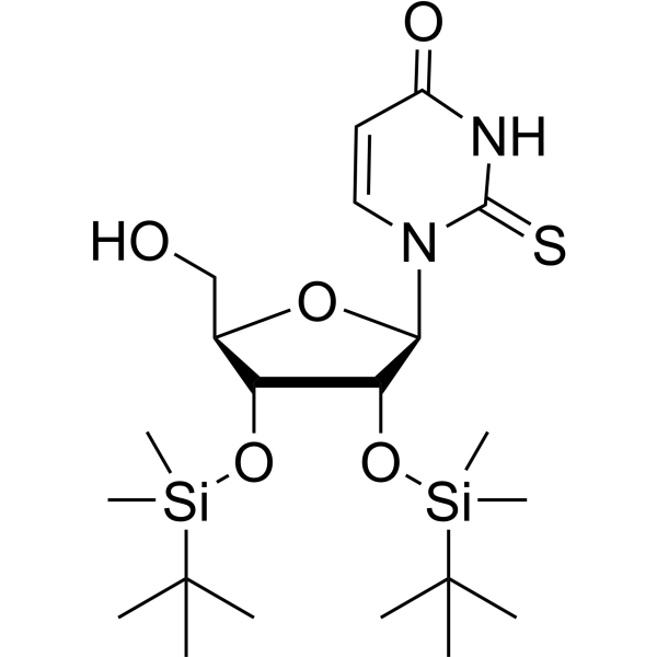 2’,3’-Bis(O-t-butyldimethylsilyl)-2-thiouridine Chemical Structure