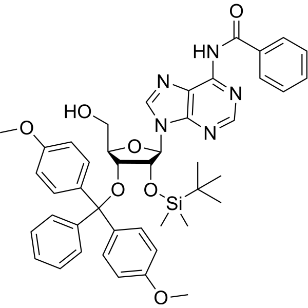 N6-Benzoyl-<em>2</em>'-O-tert-butyldimethylsilyl-3'-O-DMT-<em>adenosine</em>