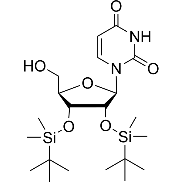 2’,3’-Bis-(O-t-butyldimethylsilyl)uridine Chemical Structure