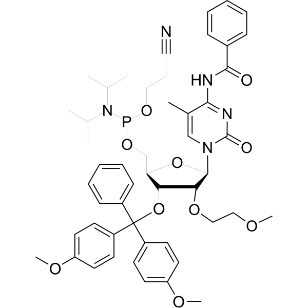 Rev 2’-O-MOE-5MeC(Bz)-5’-amidite Chemical Structure