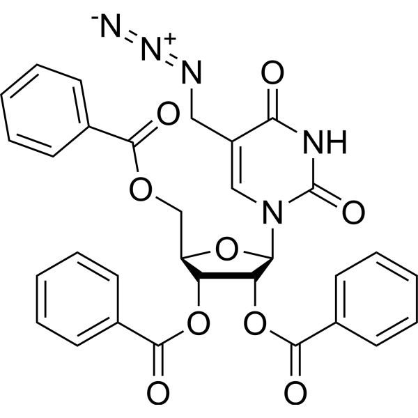 5-Azidomethyl-2’,3’,5’-tri-O-benzoyl uridine Chemical Structure
