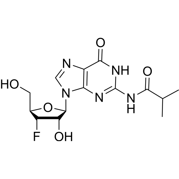 N2-iso-Butyroyl-3’-deoxy-3’-fluoro guanosine Chemical Structure