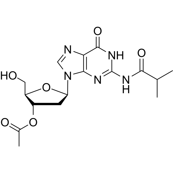 3’-O-Acetyl-N2-iso-Butyroyl-2’-deoxy-guanosine Chemical Structure