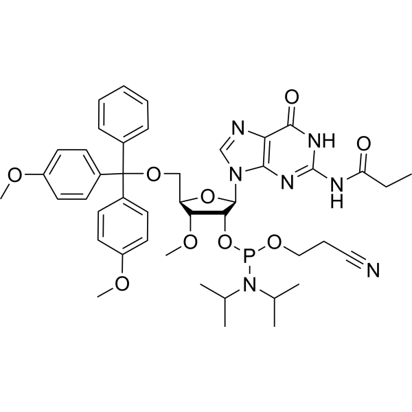 3’-O-Me-G(iBu)-2’-phosphoramidite Chemical Structure