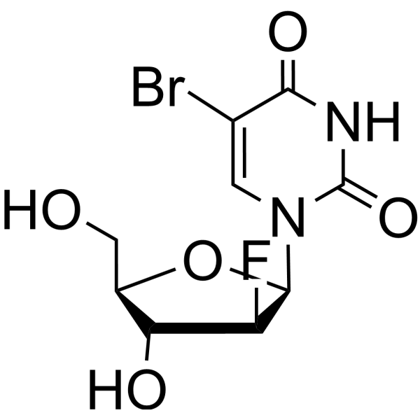 5-Bromo-2’-deoxy-2’-fluoro-β-D-arabinouridine Chemical Structure