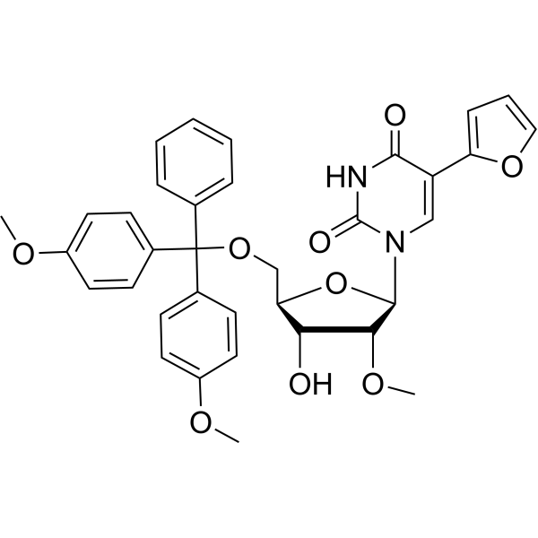 5-(Furan-2-yl)-2’-O-methyl-5’-O-DMTr-uridine Chemical Structure