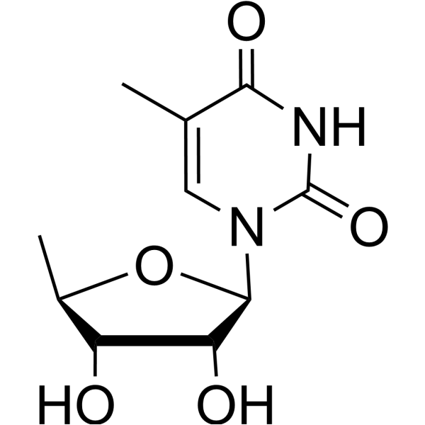 5’-Deoxy-5-methyluridine Chemical Structure