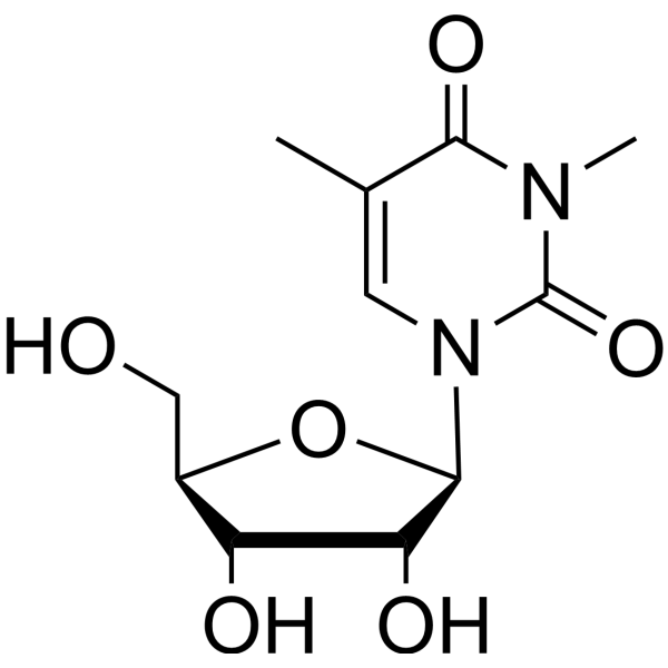 N3-Methyl-5-methyluridine Chemical Structure