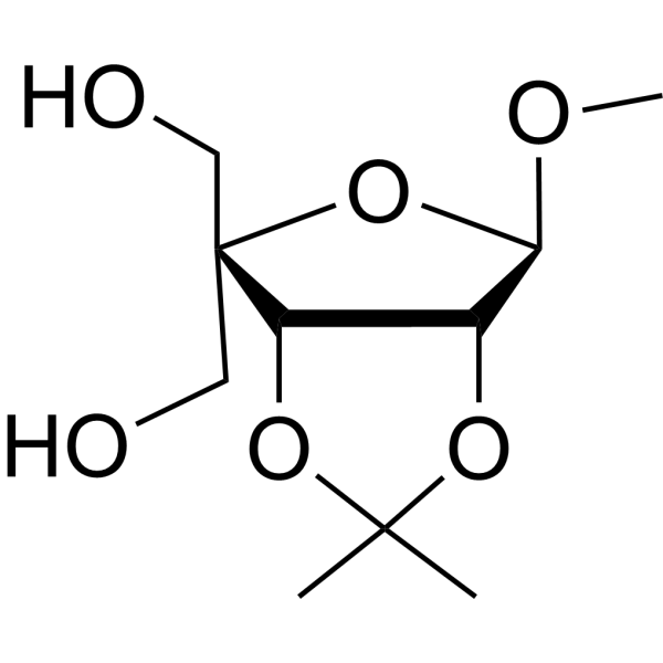 Methyl 4-C-hydroxymethyl-2,3-<em>O</em>-isopropylidene-beta-D-ribofuranoside