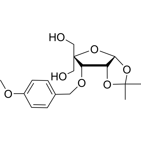 3-O-(4-Methoxybenzyl)-4-C-hydroxymethyl-1,2-O-isopropylidine-alpha-D-ribofuranose Chemical Structure
