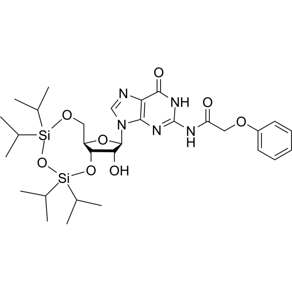 N<em>2</em>-Phenoxyacetyl-3′,5′-O-(tetraisopropyldisiloxane-1,3-diyl)guanosine