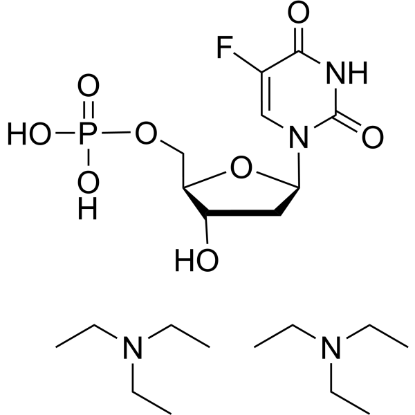 2’-Deoxy-5-Fluorouridine 5’-phosphate triethylammonium Chemical Structure