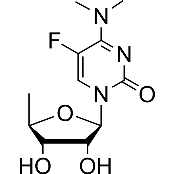 5’-Deoxy-N4,N4-dimethyl-5-fluorocytidine Chemical Structure