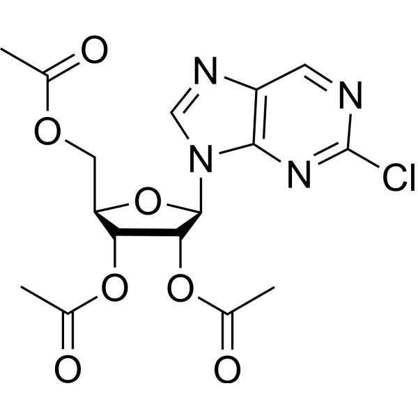 2-Chloro-9-[(2,3,5-tri-O-acetyl-β-D-ribofuranosyl)]-9H-purine Chemical Structure