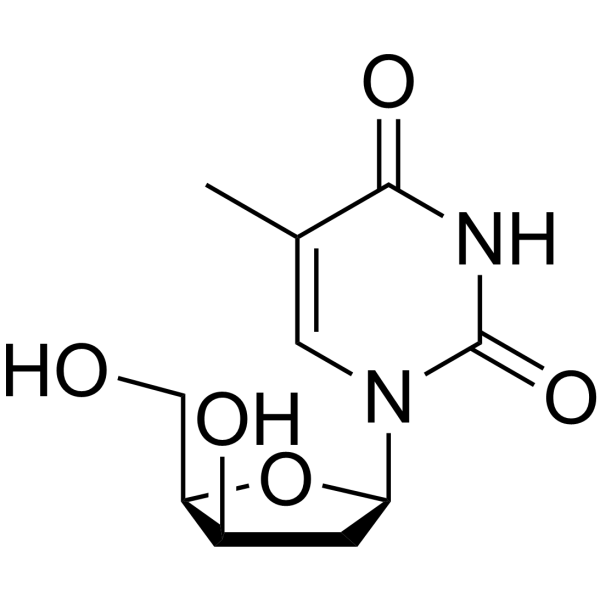 1-(2-Deoxy-β-D-threo-pentofuranosyl)thymine Chemical Structure