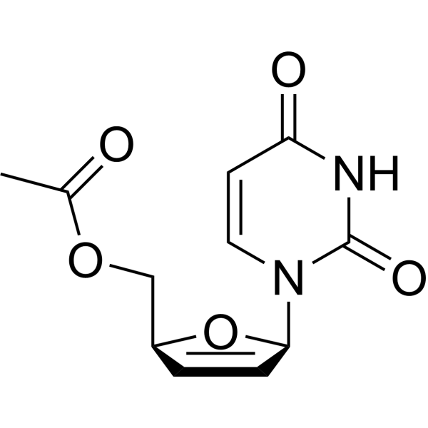 5’-O-Acetyl-2’,3’-dideoxy-2’,3’-didehydro-uridine Chemical Structure