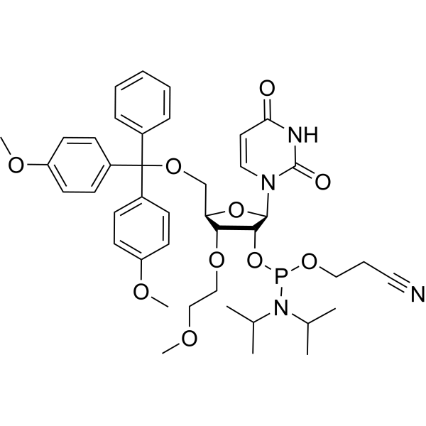 3’-O-MOE-U-2’-phosphoramidite Chemical Structure