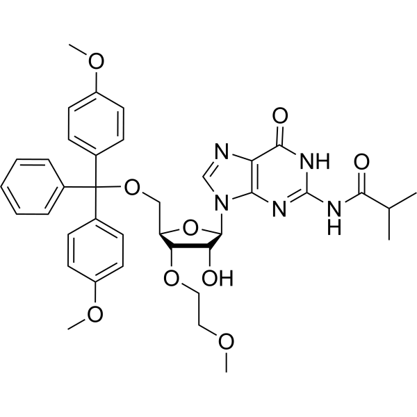N2-iso-Butyroyl-<em>5</em>’-O-DMT-3’-O-(methoxyethyl)guanosine