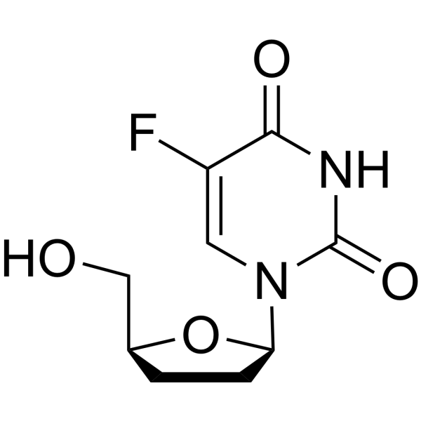 2′,3′-Dideoxy-5-fluorouridine Chemical Structure