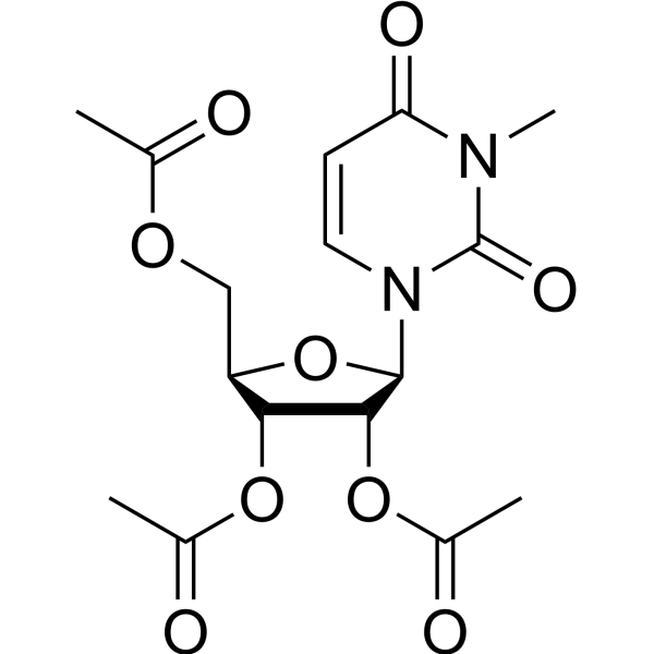 2’,3’,5’-Tri-O-acetyl-N3-methyluridine Chemical Structure