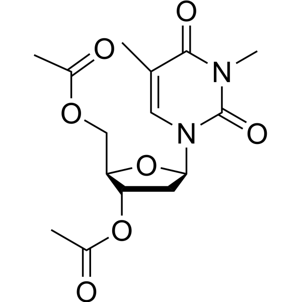 3’,5’-Di-O-acetyl-2’-deoxy-5,N3-dimethyluridine Chemical Structure
