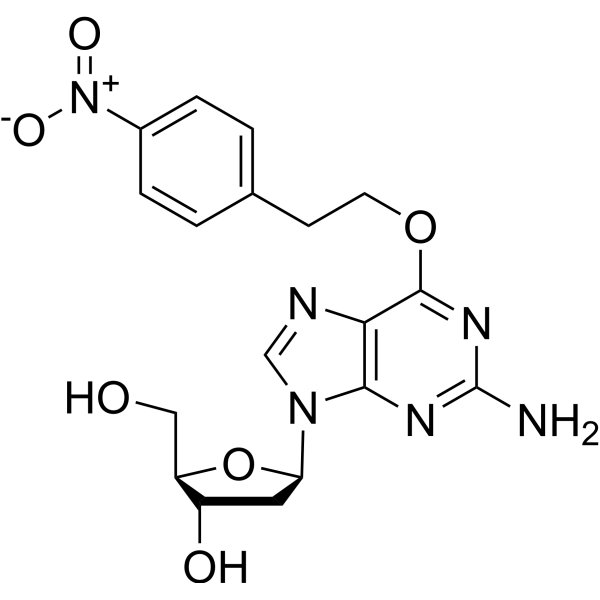 2’-Deoxy-O6-[2-(4-nitrophenylethyl)]guanosine Chemical Structure