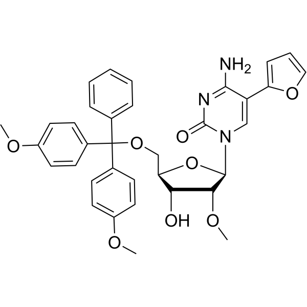 5-(Furan-2-yl)-2’-O-methyl-5’-O-DMTr-cytidine Chemical Structure