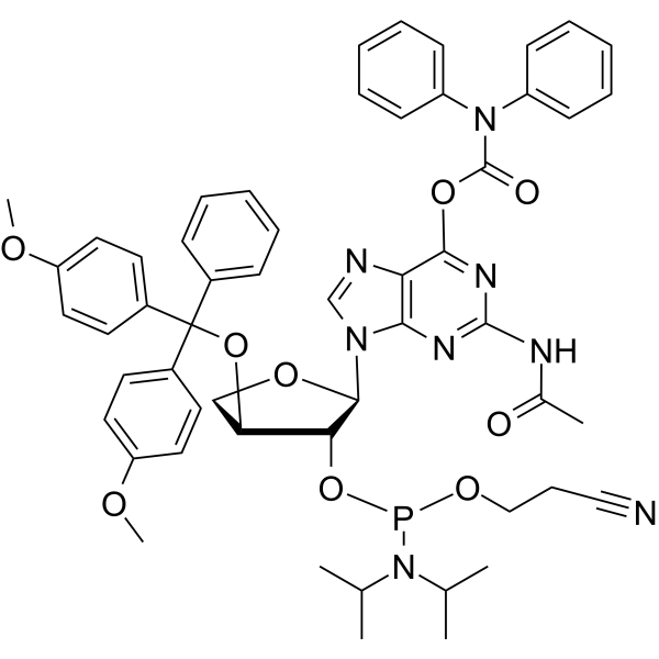 DMTr-TNA-G(O6-CONPh2)(N2Ac)-amidite Chemical Structure