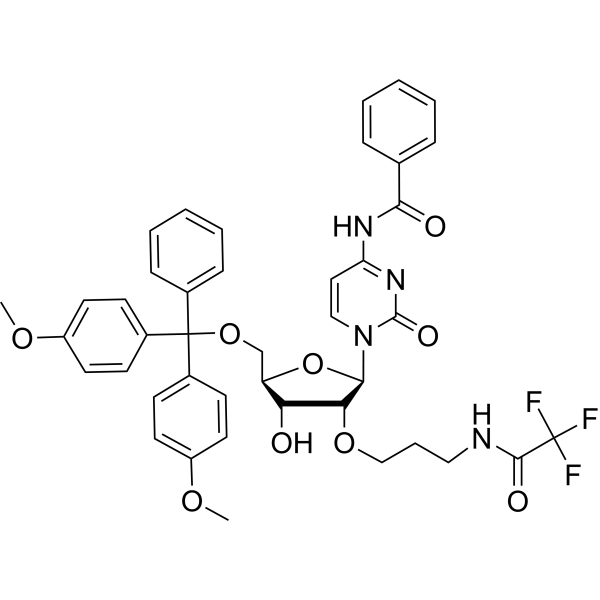 N4-Benzoyl-5’-O-DMTr-2’-O-(N3-trifluoroacetyl) aminopropyl cytidine Chemical Structure