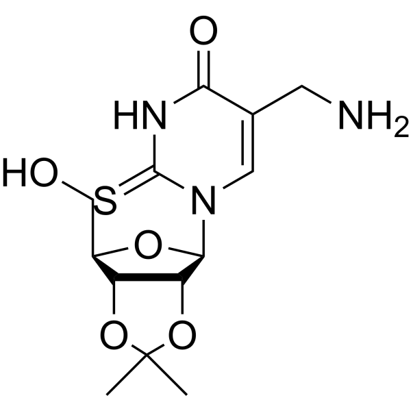 5-(Aminomethyl)-2′,3′-O-(1-methylethylidene)-2-thiouridine Chemical Structure