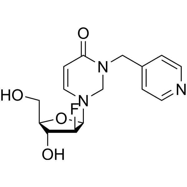2’-Deoxy-2’-fluoro-N3-[(pyrid-4-yl)methyl]-beta-D-arabinouridine Chemical Structure