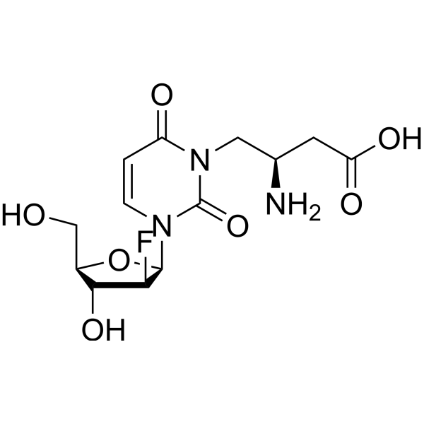 2’-Deoxy-2’-fluoro-N3-(2S)-(2-amino-3-carbonyl] propyl-beta-D-arabinouridine Chemical Structure