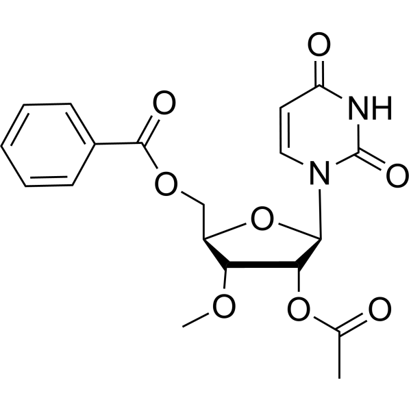 3’-O-Methyl-2’-O-acetyl-5’-O-benzoyluridine Chemical Structure