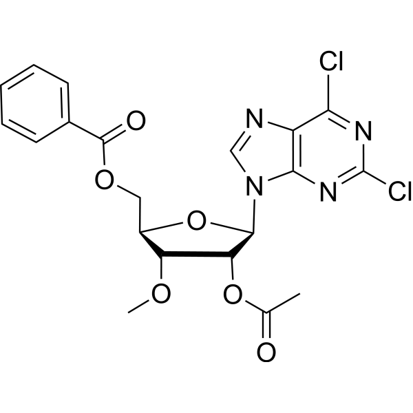 9-(2’-O-Acetyl-5’-O-benzoyl-3’-O-methyl-<em>beta</em>-D-ribofuranosyl)-2,6-dichloropurine