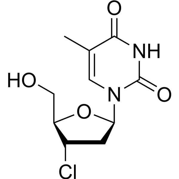 3′-Chloro-3′-deoxythymidine Chemical Structure