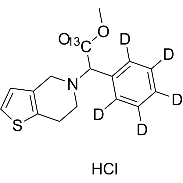 Clopidogrel-<sup>13</sup>C,d<sub>5</sub> hydrochloride Chemical Structure