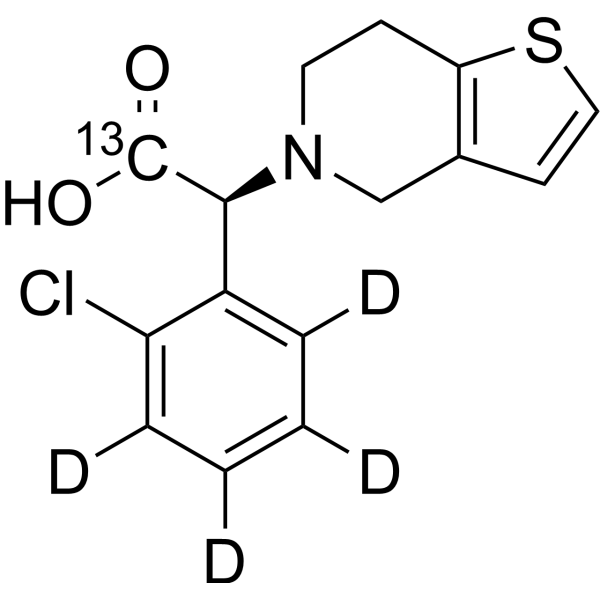 Clopidogrelat-<sup>13</sup>C,d<sub>4</sub> Chemical Structure