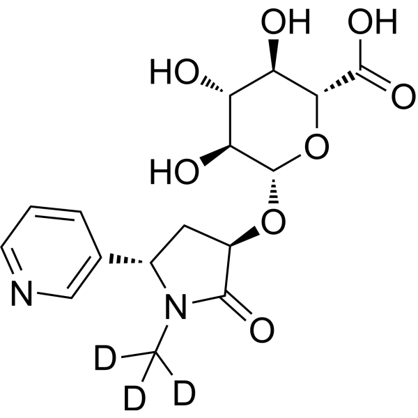 trans-3’-Hydroxycotinine-O-β-glucuronide-d<sub>3</sub> Chemical Structure