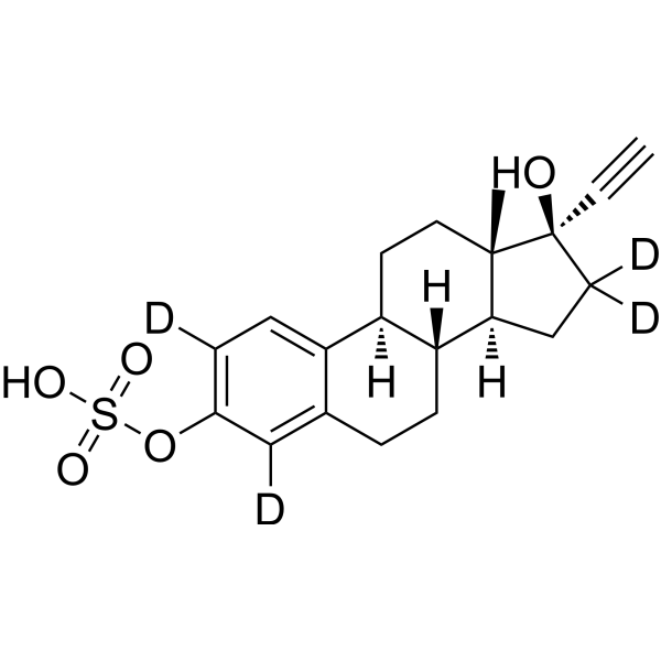 Ethinylestradiol sulfate-d<sub>4</sub> Chemical Structure