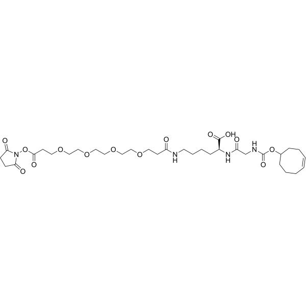 TCO-GK-PEG4-NHS ester Chemical Structure