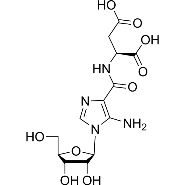 N-(5-Amino-1-ribosyl-4-imidazolecarbonyl)-L-aspartic acid Chemical Structure
